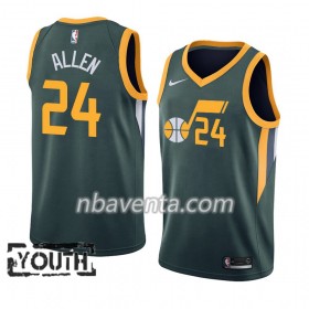 Camiseta Niños Utah Jazz Grayson Allen 24 2018-19 Nike Verde Swingman